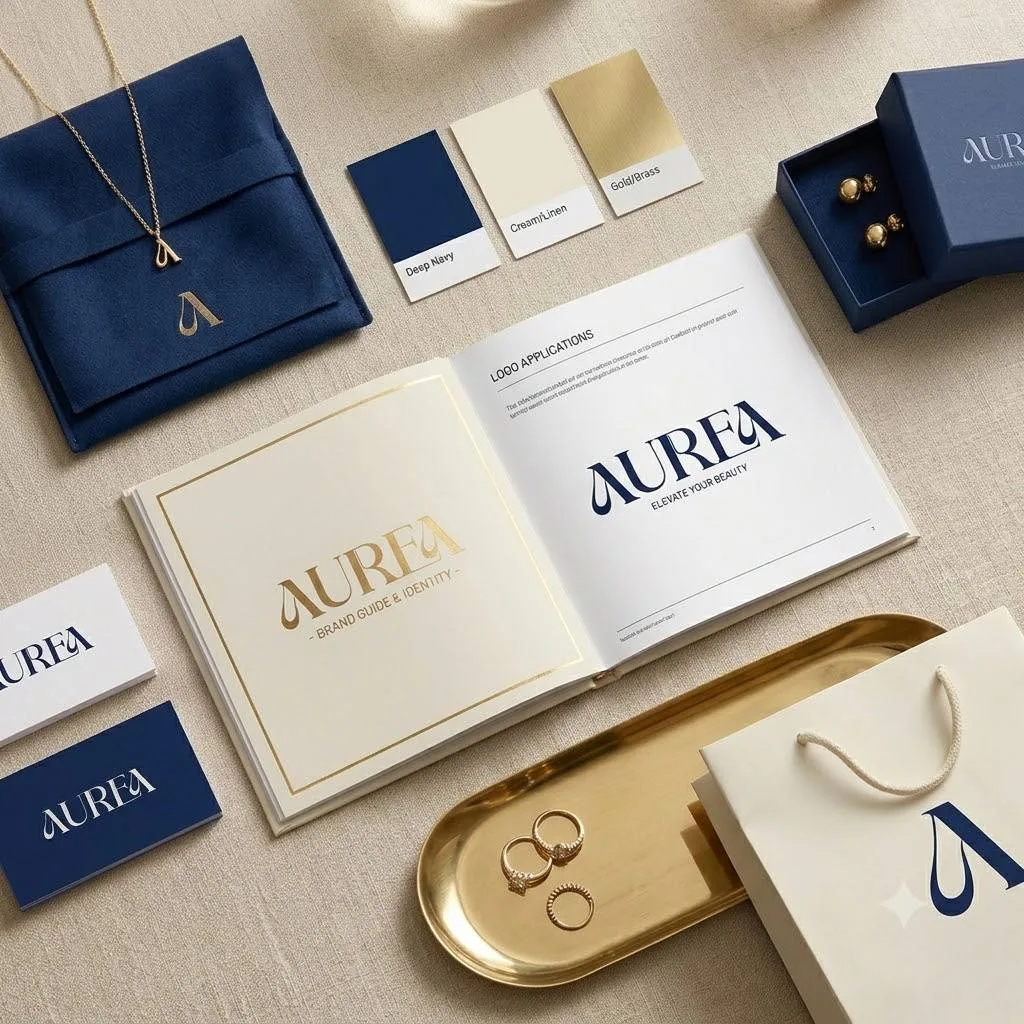 Aurea – luxury jewelry brand identity by Theios Creative